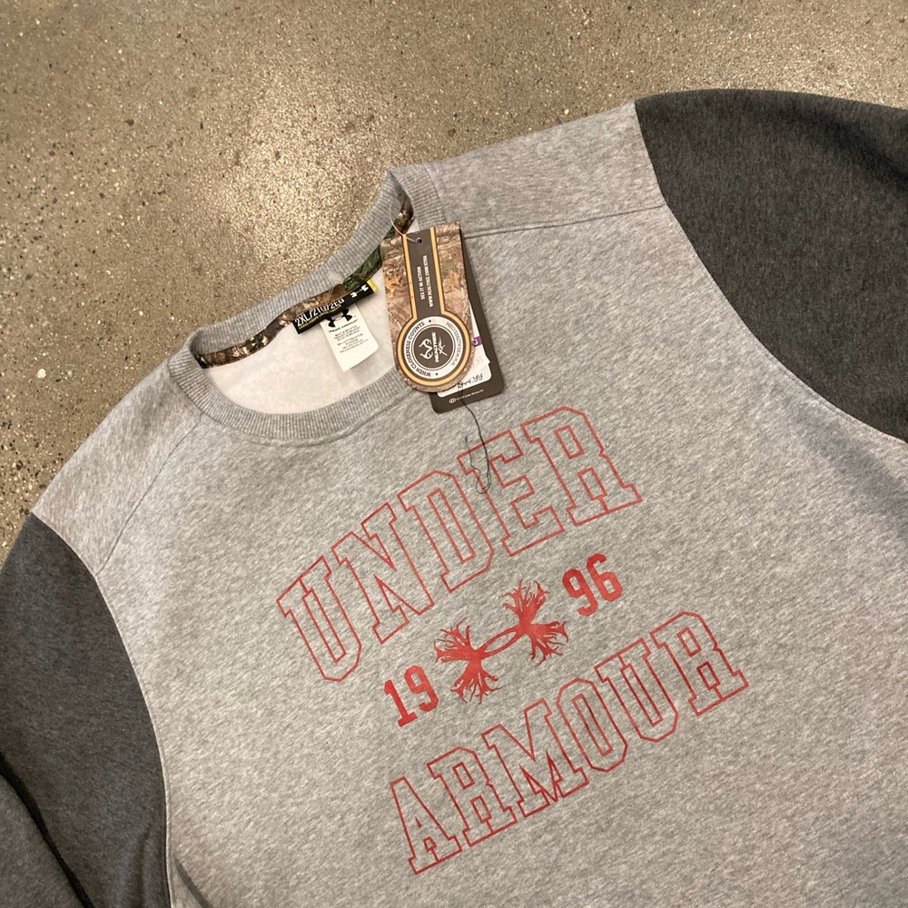Under Armour Hunting Rival Fleece Crewneck Sweatshirt Size 2XL - Picture 2 of 12